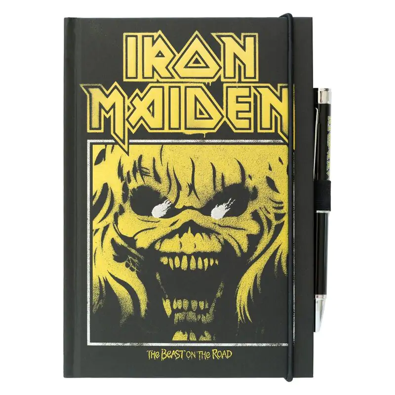 Iron Maiden A5 premium bilježnica + projektor olovka fotografija proizvoda