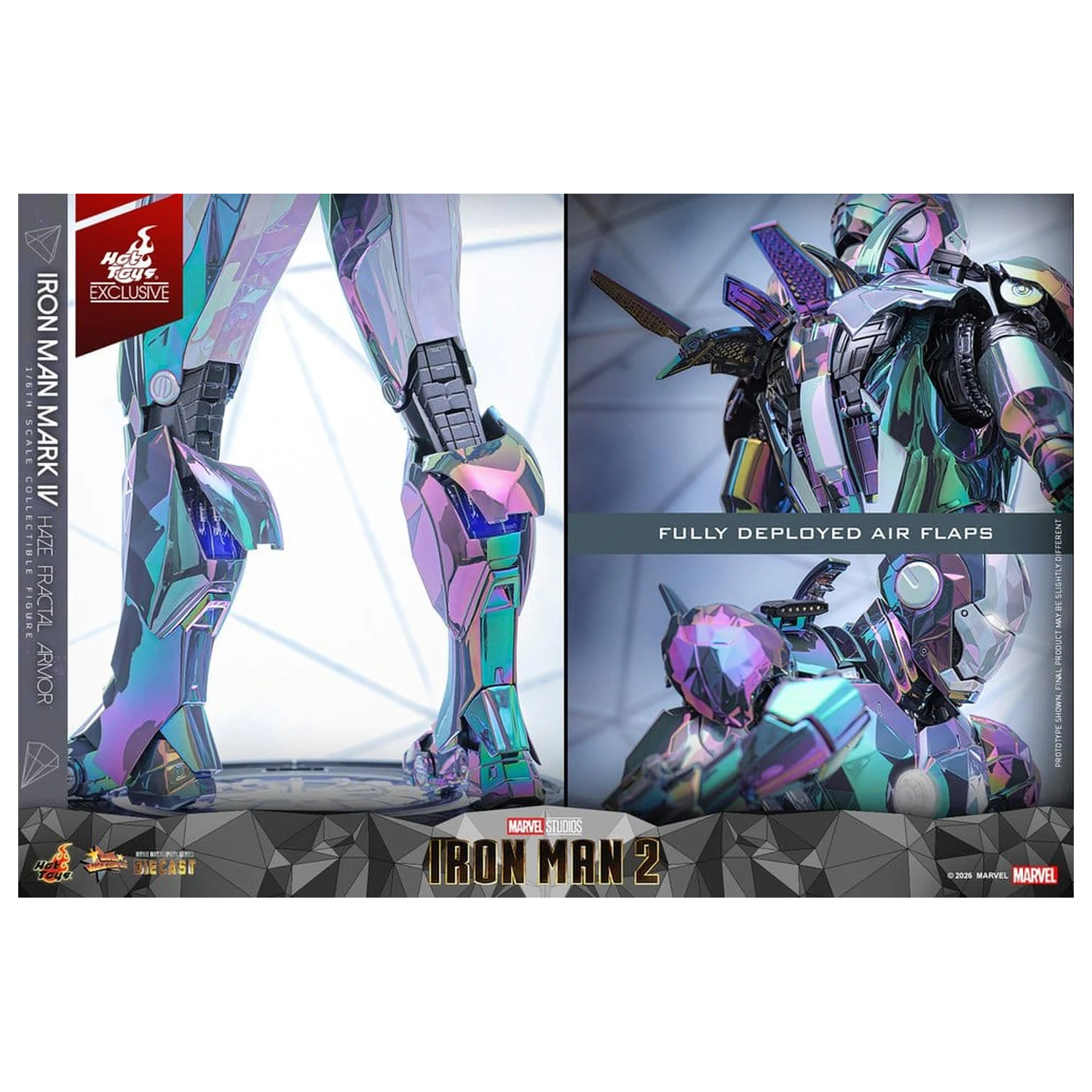 Iron Man 2 akcijska figura 1/6 Iron Man Mark IV (Haze Fractal Armor) 33 cm fotografija proizvoda