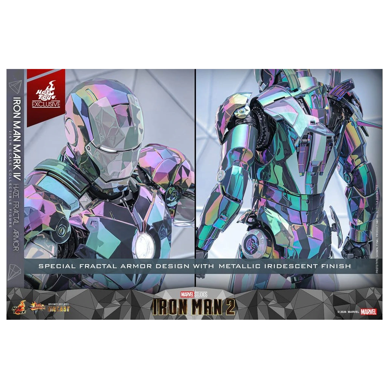 Iron Man 2 akcijska figura 1/6 Iron Man Mark IV (Haze Fractal Armor) 33 cm fotografija proizvoda