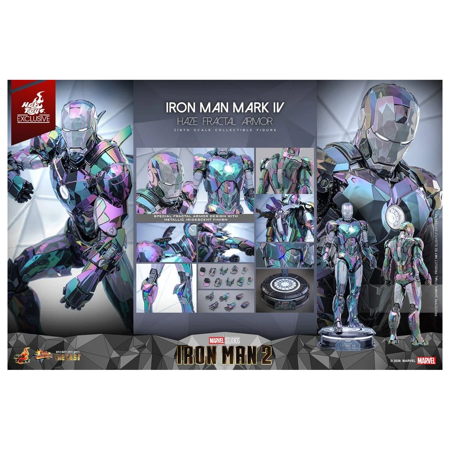Iron Man 2 akcijska figura 1/6 Iron Man Mark IV (Haze Fractal Armor) 33 cm fotografija proizvoda