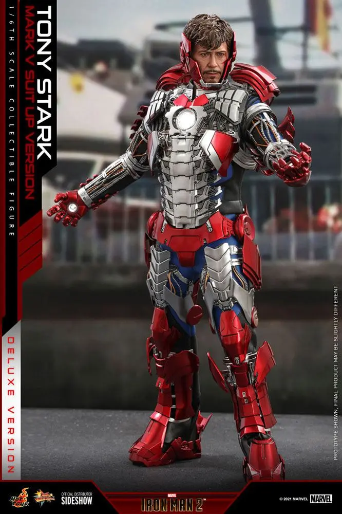 Iron Man 2 Movie Masterpiece akcijska figura 1/6 Tony Stark (Mark V Suit Up Version) Deluxe 31 cm fotografija proizvoda