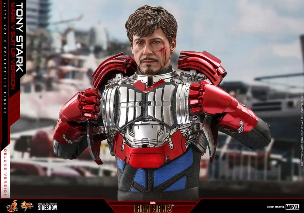 Iron Man 2 Movie Masterpiece akcijska figura 1/6 Tony Stark (Mark V Suit Up Version) Deluxe 31 cm fotografija proizvoda