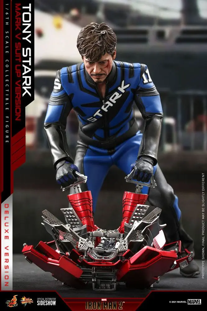 Iron Man 2 Movie Masterpiece akcijska figura 1/6 Tony Stark (Mark V Suit Up Version) Deluxe 31 cm fotografija proizvoda
