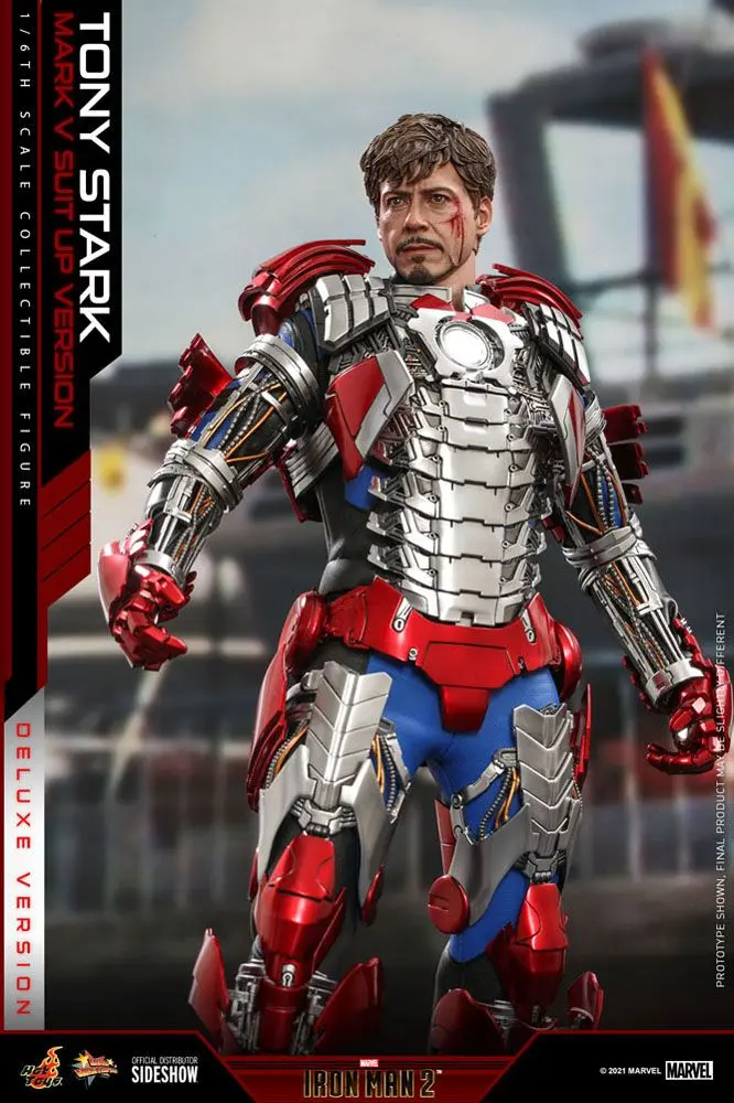 Iron Man 2 Movie Masterpiece akcijska figura 1/6 Tony Stark (Mark V Suit Up Version) Deluxe 31 cm fotografija proizvoda