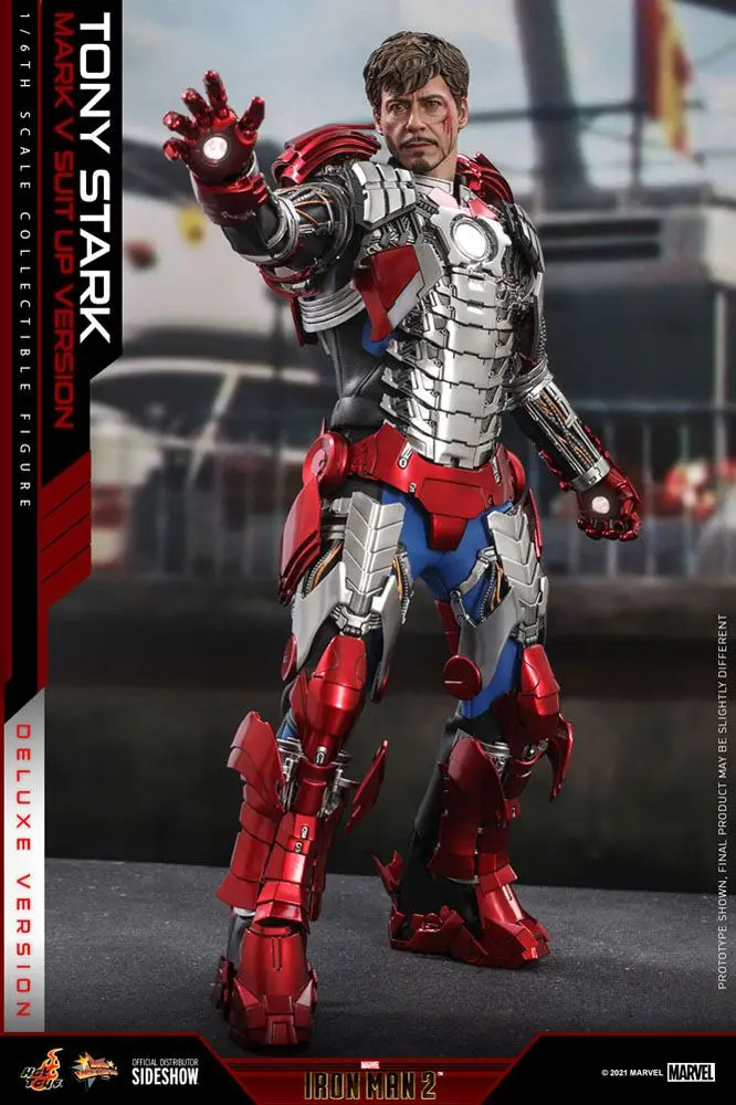 Iron Man 2 Movie Masterpiece akcijska figura 1/6 Tony Stark (Mark V Suit Up Version) Deluxe 31 cm fotografija proizvoda