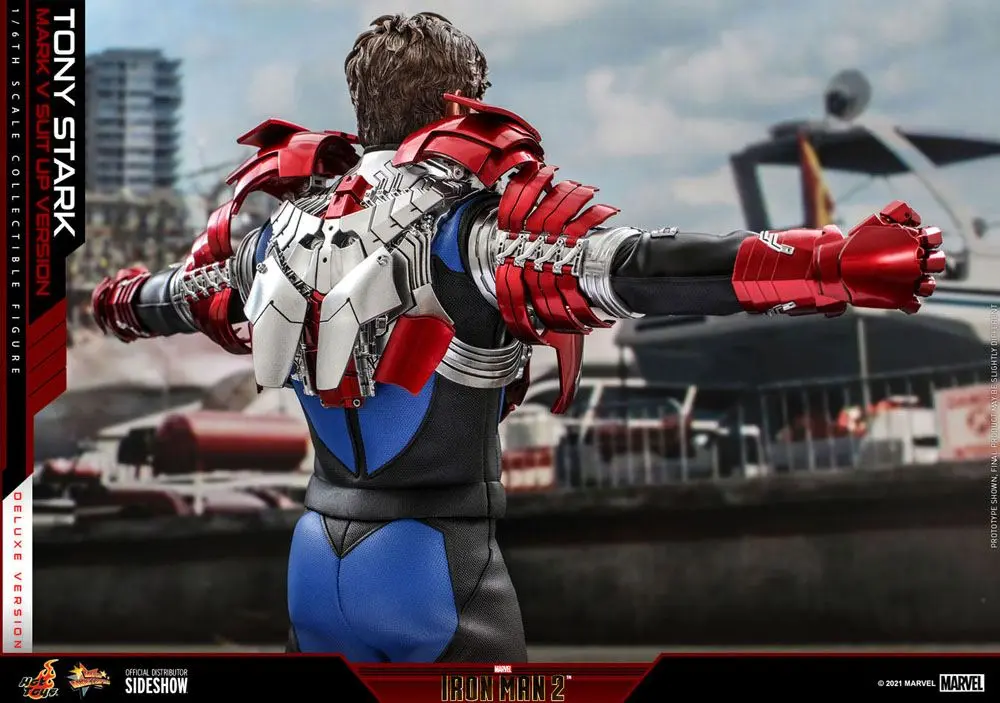 Iron Man 2 Movie Masterpiece akcijska figura 1/6 Tony Stark (Mark V Suit Up Version) Deluxe 31 cm fotografija proizvoda