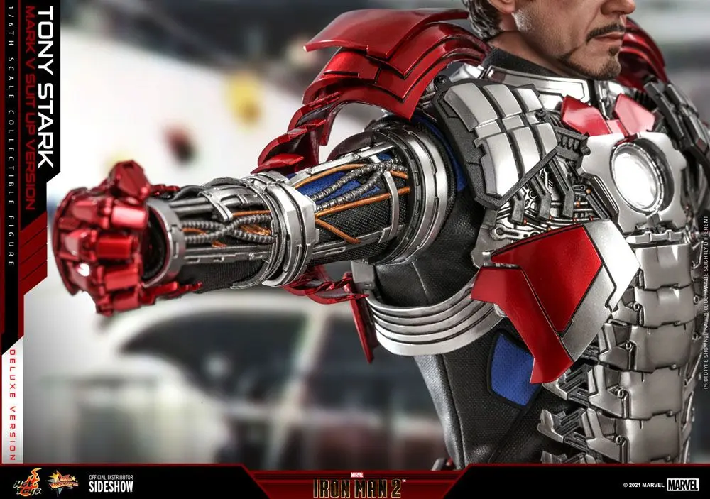 Iron Man 2 Movie Masterpiece akcijska figura 1/6 Tony Stark (Mark V Suit Up Version) Deluxe 31 cm fotografija proizvoda