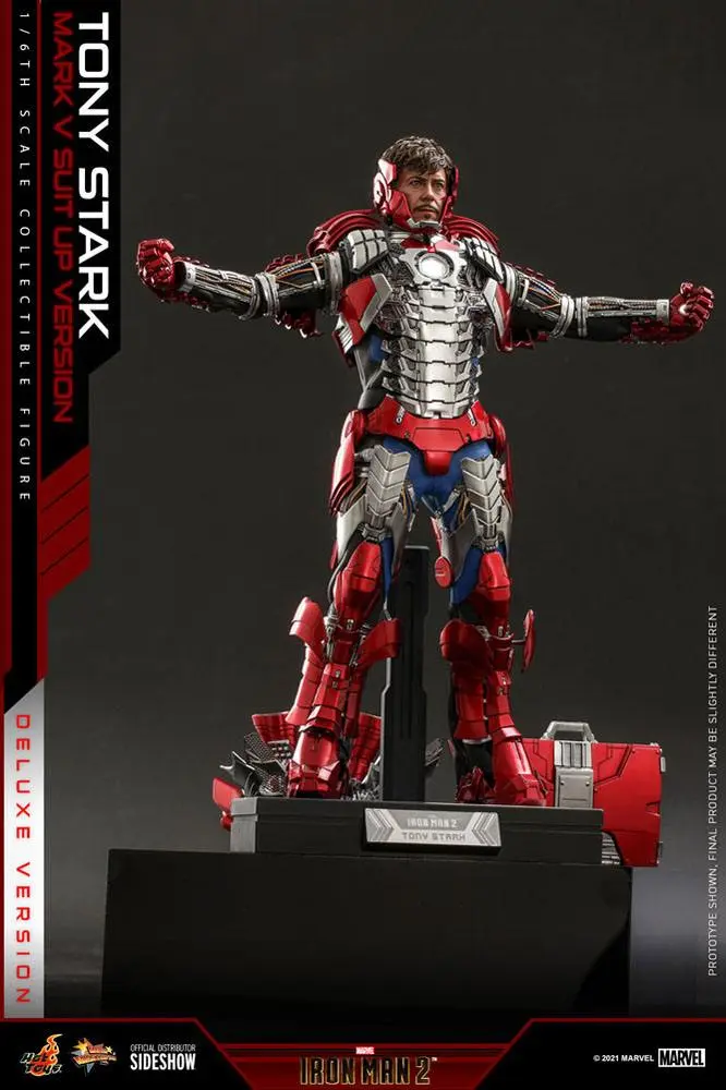 Iron Man 2 Movie Masterpiece akcijska figura 1/6 Tony Stark (Mark V Suit Up Version) Deluxe 31 cm fotografija proizvoda