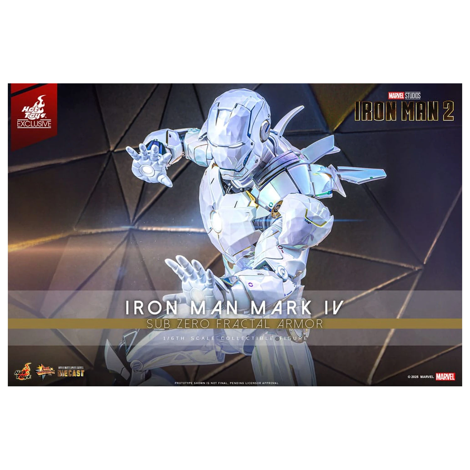 Iron Man 2 Movie Masterpiece Diecast figura za akcijsku igru 1/6 Iron Man Mark IV (Sub-Zero Fractal Armor) Hot Toys Exclusive 33 cm fotografija proizvoda