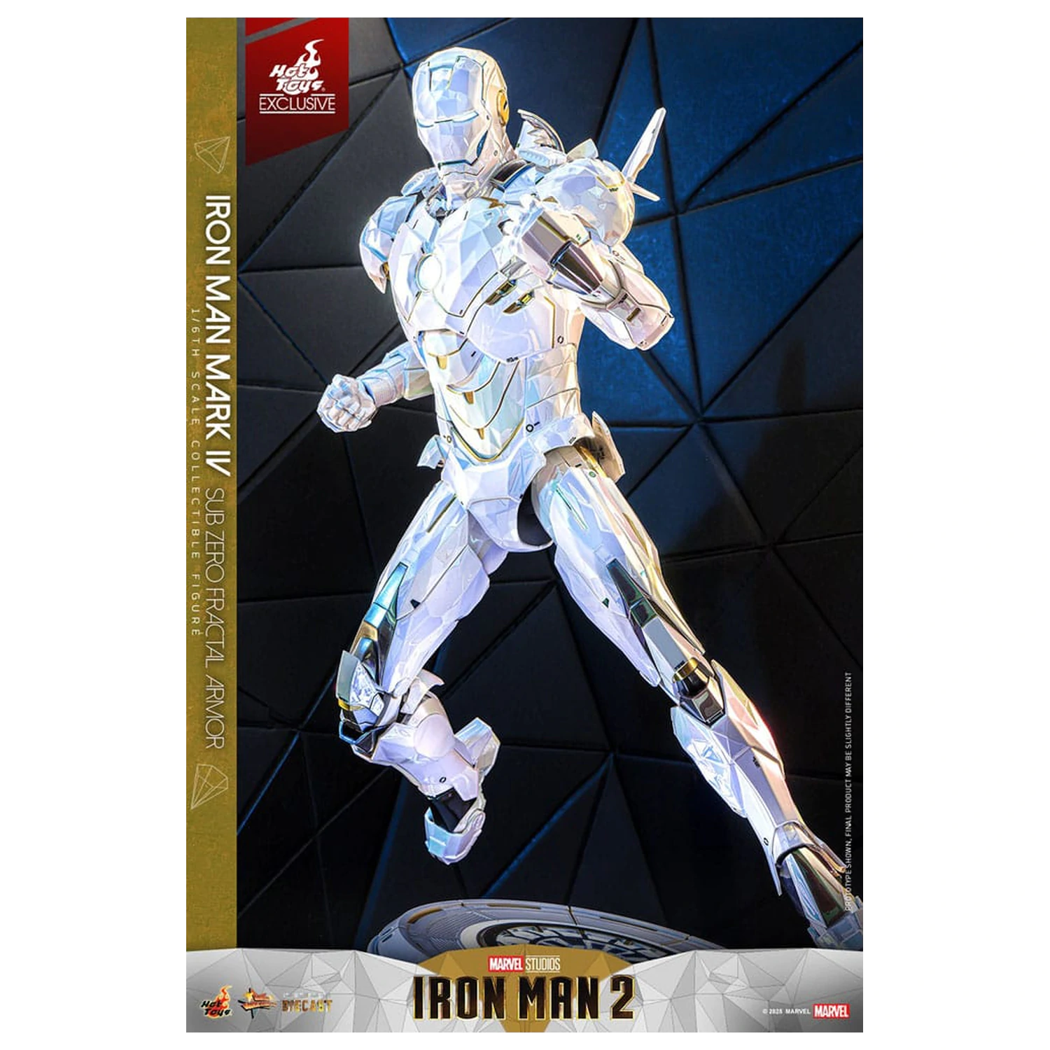 Iron Man 2 Movie Masterpiece Diecast figura za akcijsku igru 1/6 Iron Man Mark IV (Sub-Zero Fractal Armor) Hot Toys Exclusive 33 cm fotografija proizvoda
