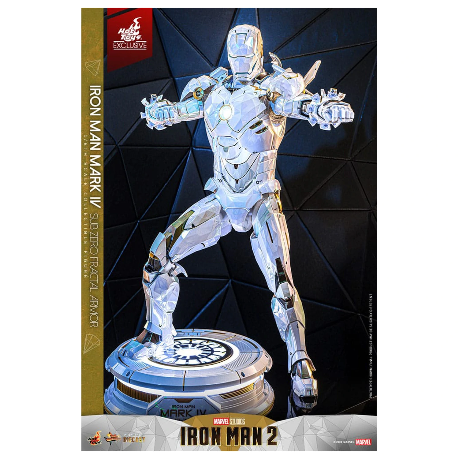 Iron Man 2 Movie Masterpiece Diecast figura za akcijsku igru 1/6 Iron Man Mark IV (Sub-Zero Fractal Armor) Hot Toys Exclusive 33 cm fotografija proizvoda