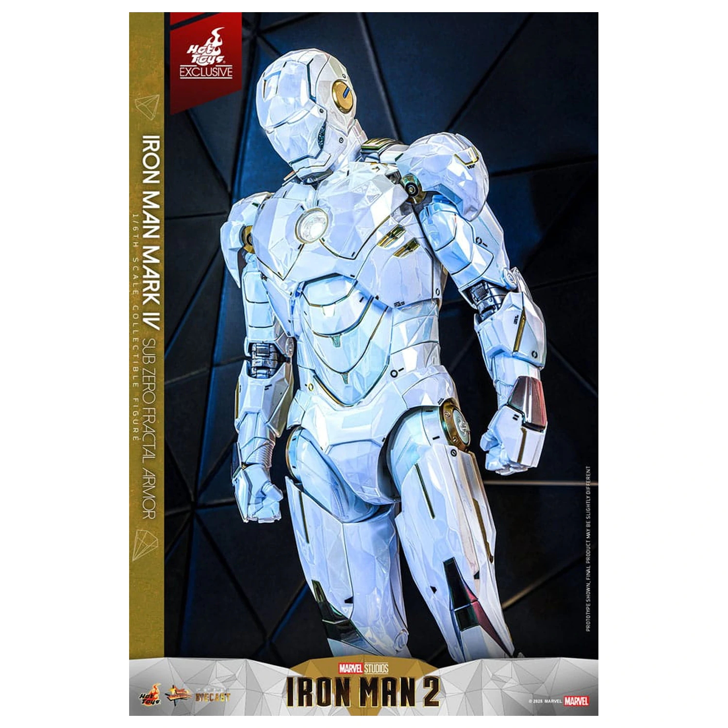 Iron Man 2 Movie Masterpiece Diecast figura za akcijsku igru 1/6 Iron Man Mark IV (Sub-Zero Fractal Armor) Hot Toys Exclusive 33 cm fotografija proizvoda