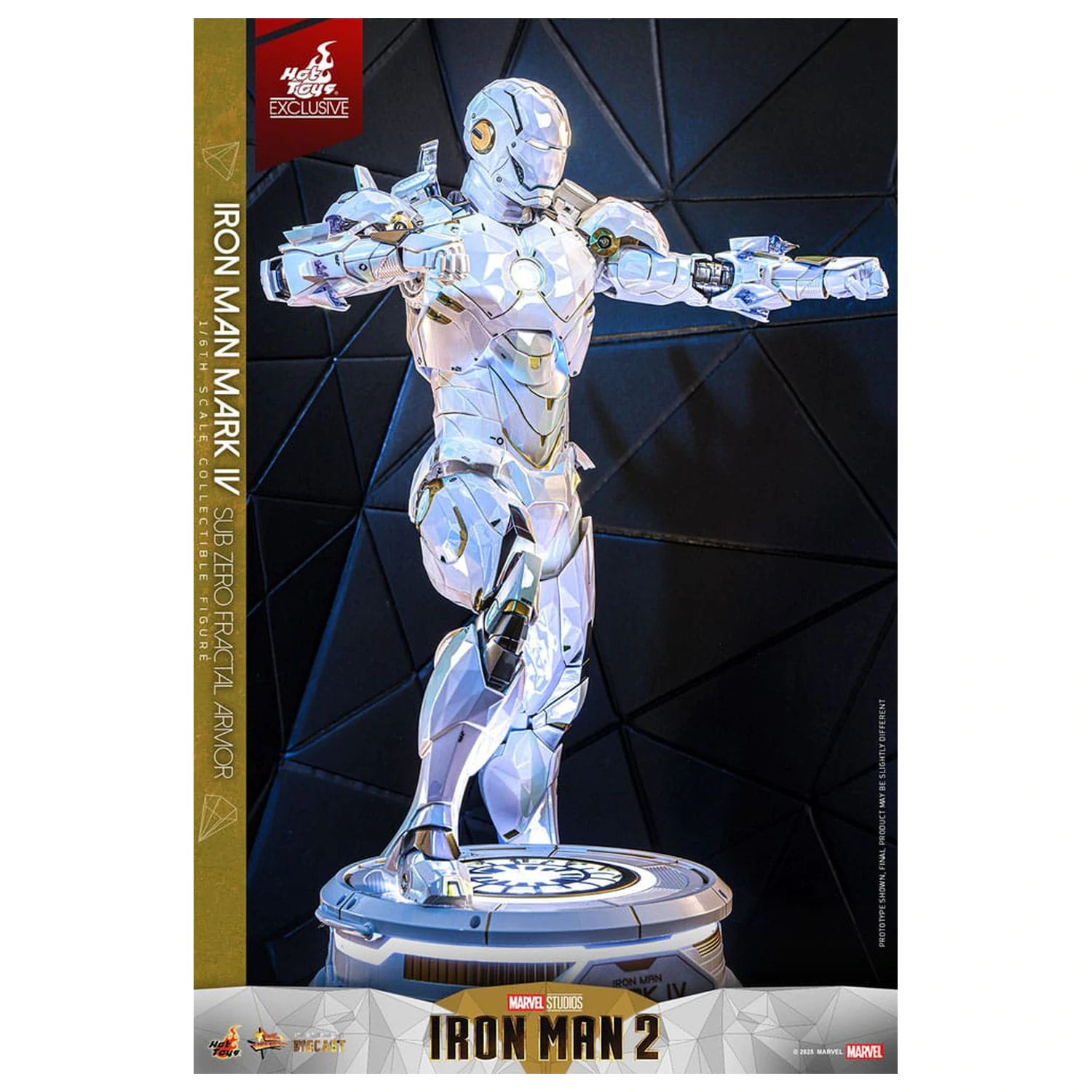 Iron Man 2 Movie Masterpiece Diecast figura za akcijsku igru 1/6 Iron Man Mark IV (Sub-Zero Fractal Armor) Hot Toys Exclusive 33 cm fotografija proizvoda
