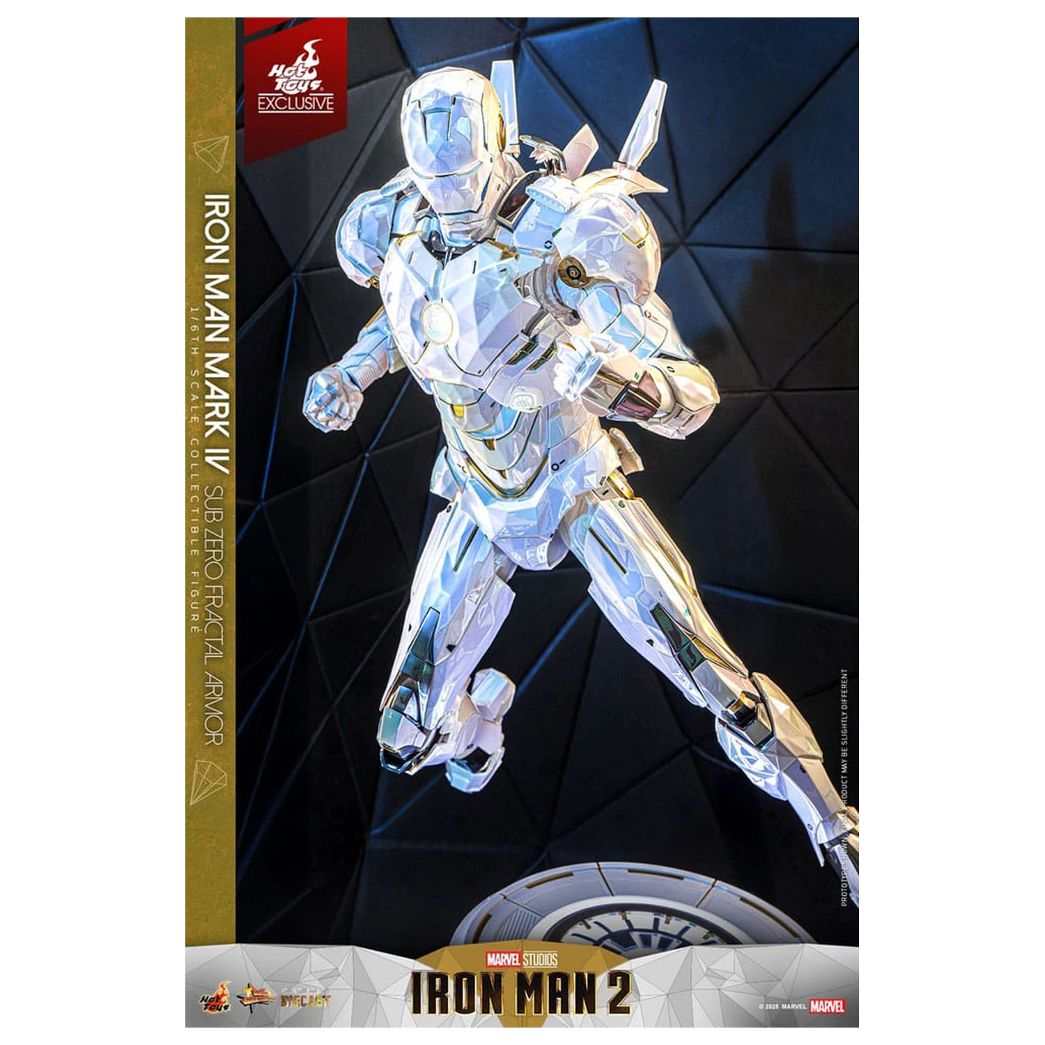 Iron Man 2 Movie Masterpiece Diecast figura za akcijsku igru 1/6 Iron Man Mark IV (Sub-Zero Fractal Armor) Hot Toys Exclusive 33 cm fotografija proizvoda