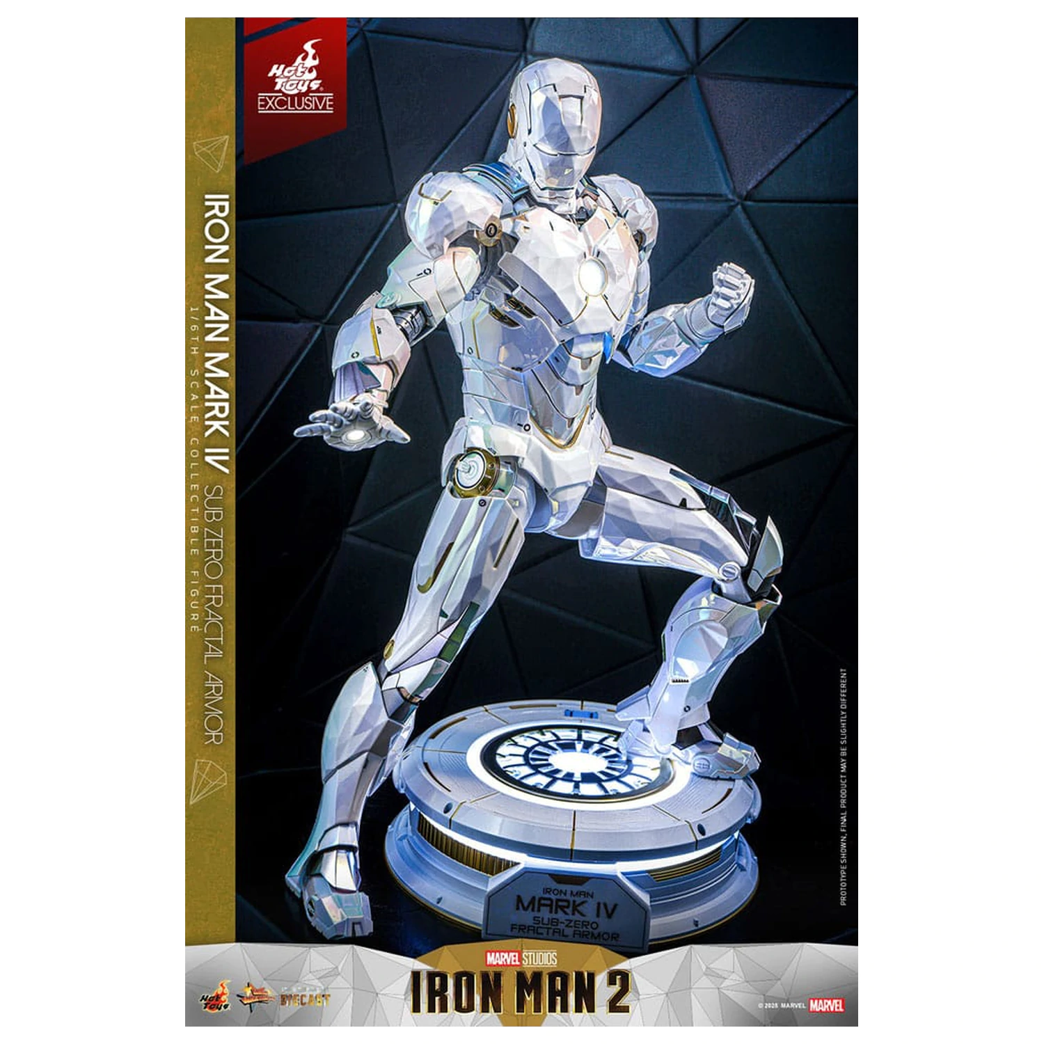 Iron Man 2 Movie Masterpiece Diecast figura za akcijsku igru 1/6 Iron Man Mark IV (Sub-Zero Fractal Armor) Hot Toys Exclusive 33 cm fotografija proizvoda