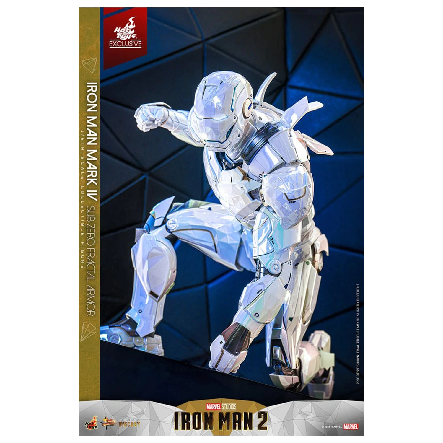 Iron Man 2 Movie Masterpiece Diecast figura za akcijsku igru 1/6 Iron Man Mark IV (Sub-Zero Fractal Armor) Hot Toys Exclusive 33 cm fotografija proizvoda