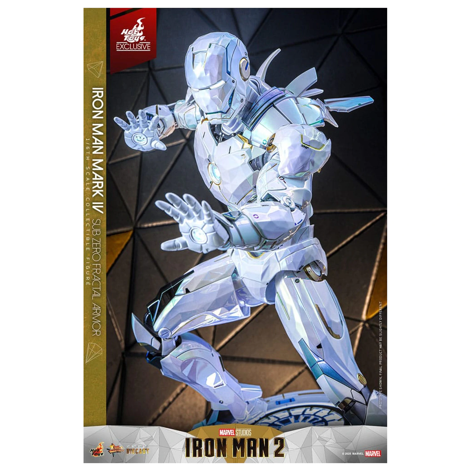 Iron Man 2 Movie Masterpiece Diecast figura za akcijsku igru 1/6 Iron Man Mark IV (Sub-Zero Fractal Armor) Hot Toys Exclusive 33 cm fotografija proizvoda