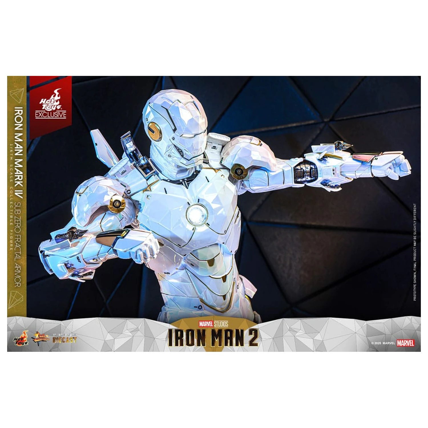 Iron Man 2 Movie Masterpiece Diecast figura za akcijsku igru 1/6 Iron Man Mark IV (Sub-Zero Fractal Armor) Hot Toys Exclusive 33 cm fotografija proizvoda