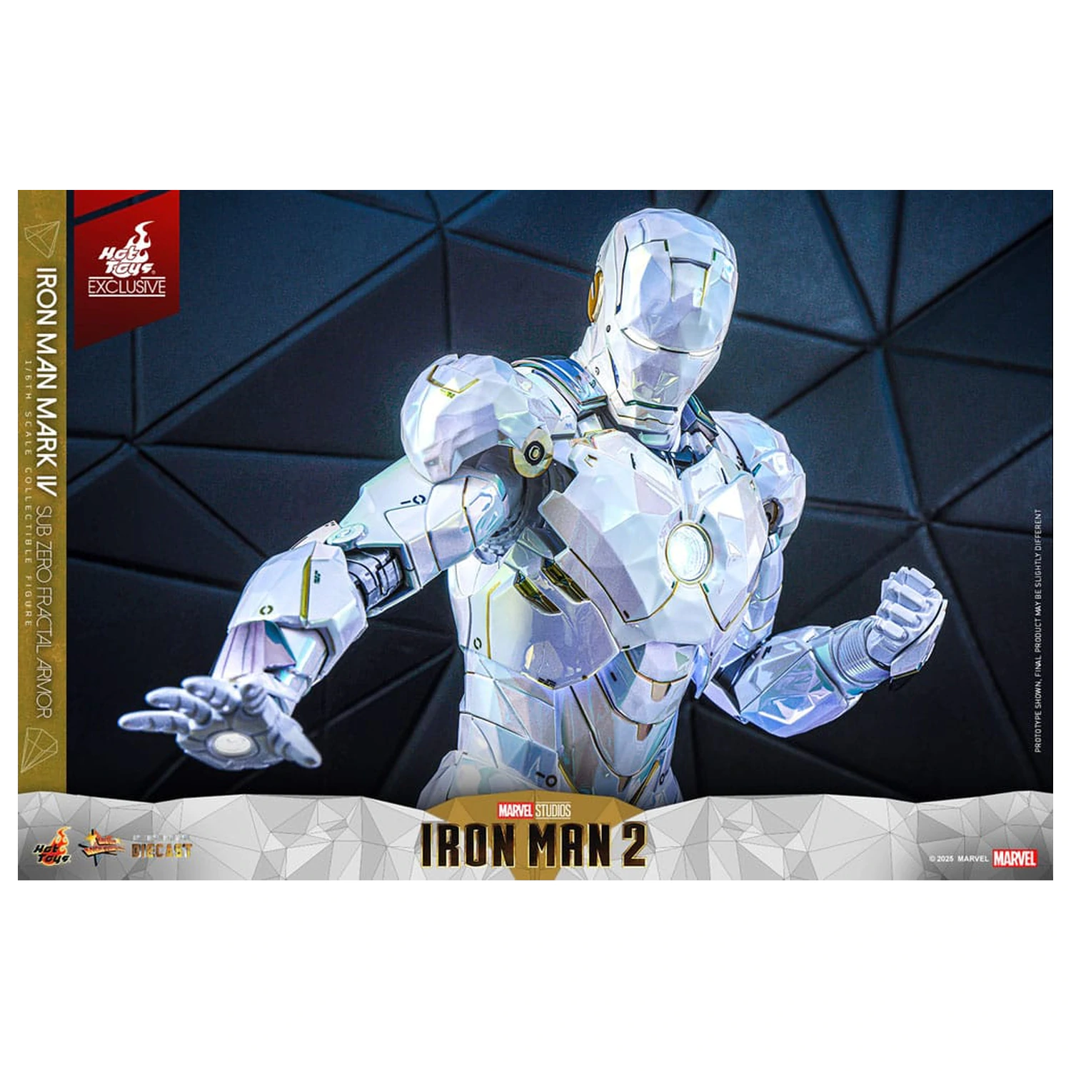 Iron Man 2 Movie Masterpiece Diecast figura za akcijsku igru 1/6 Iron Man Mark IV (Sub-Zero Fractal Armor) Hot Toys Exclusive 33 cm fotografija proizvoda