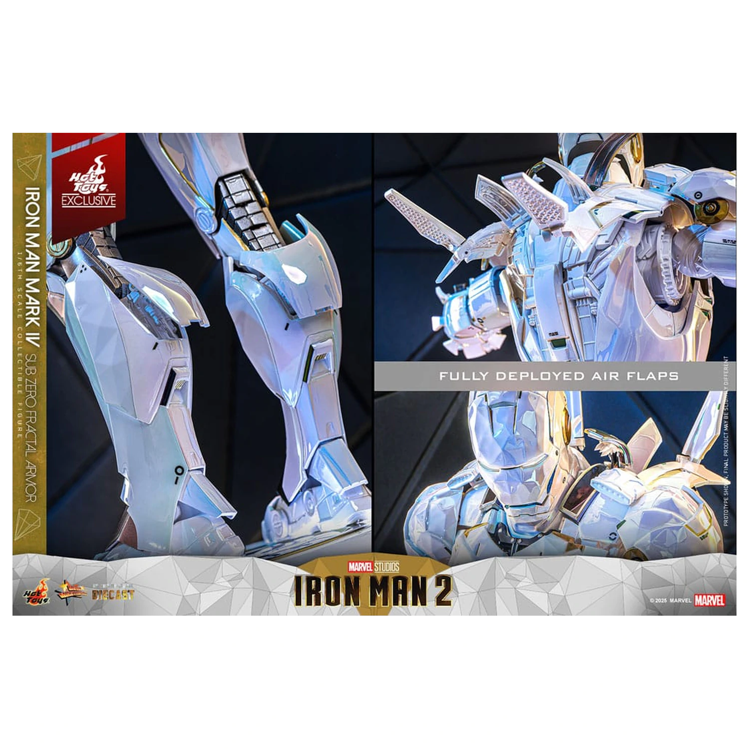 Iron Man 2 Movie Masterpiece Diecast figura za akcijsku igru 1/6 Iron Man Mark IV (Sub-Zero Fractal Armor) Hot Toys Exclusive 33 cm fotografija proizvoda