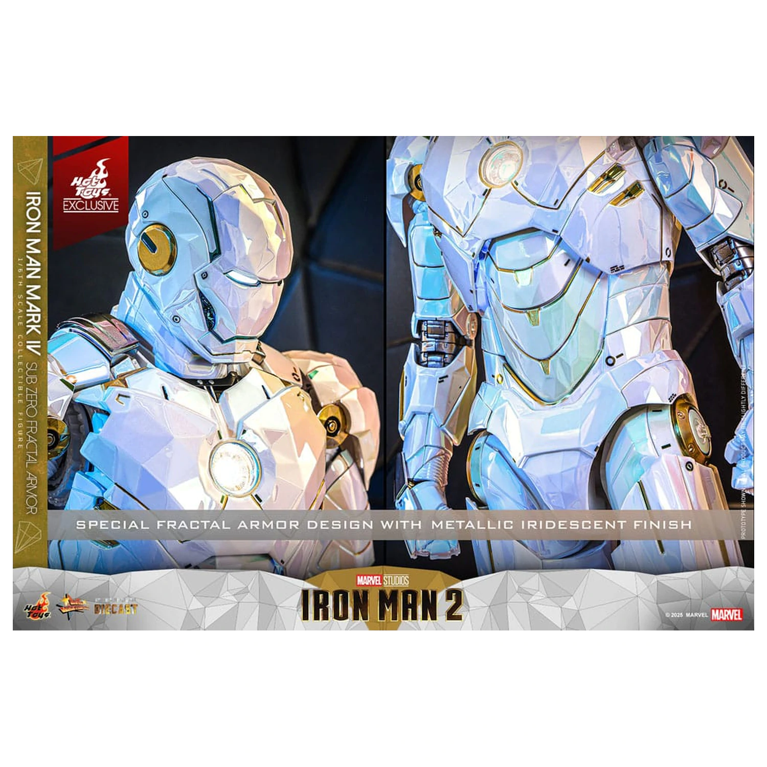 Iron Man 2 Movie Masterpiece Diecast figura za akcijsku igru 1/6 Iron Man Mark IV (Sub-Zero Fractal Armor) Hot Toys Exclusive 33 cm fotografija proizvoda