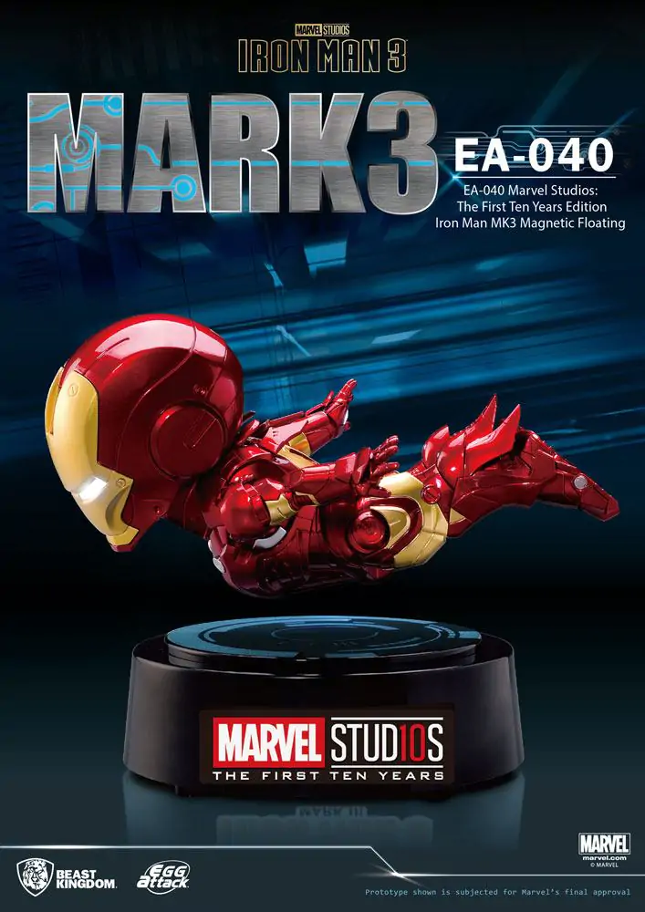 Iron Man 3 Egg Attack Figura Plutajući Model Iron Man Mark III The First Ten Years Edition 16 cm fotografija proizvoda