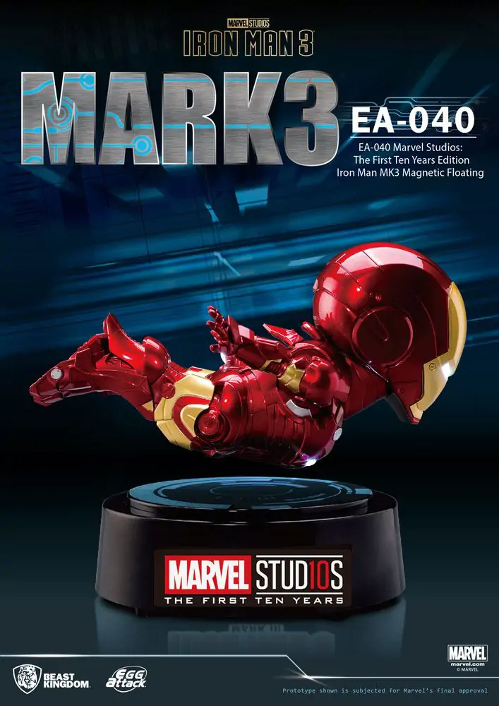 Iron Man 3 Egg Attack Figura Plutajući Model Iron Man Mark III The First Ten Years Edition 16 cm fotografija proizvoda