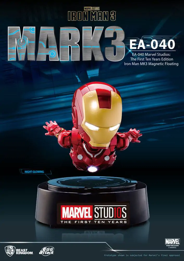 Iron Man 3 Egg Attack Figura Plutajući Model Iron Man Mark III The First Ten Years Edition 16 cm fotografija proizvoda