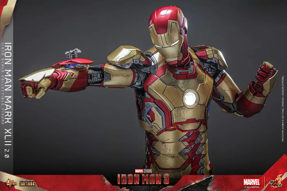 Iron Man 3 Movie Masterpiece Diecast akcijska figura 1/6 Iron Man Mark XLII (2.0) 32 cm fotografija proizvoda