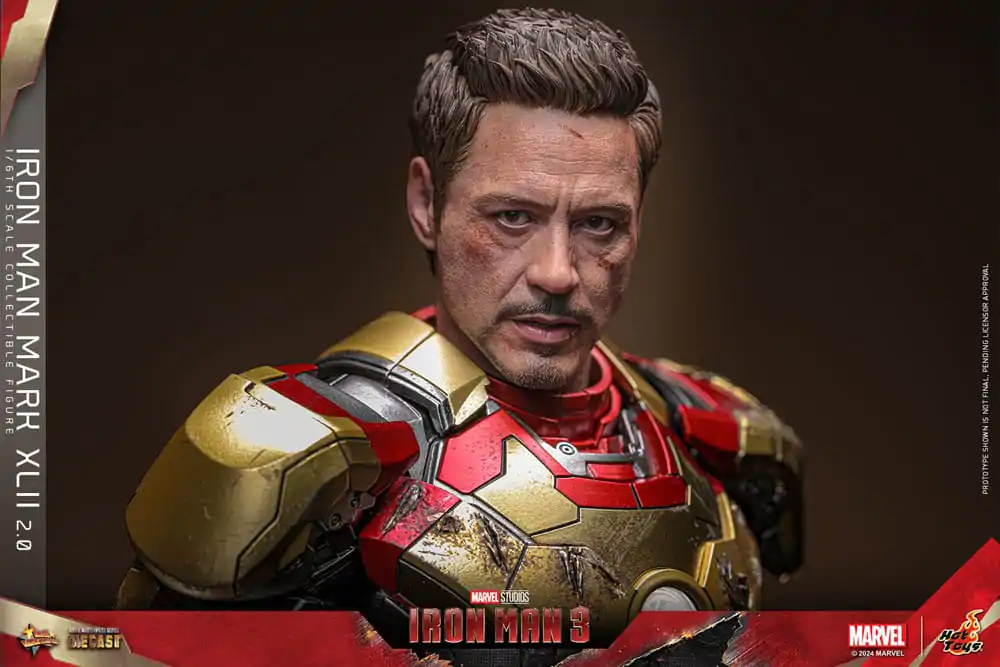 Iron Man 3 Movie Masterpiece Diecast akcijska figura 1/6 Iron Man Mark XLII (2.0) 32 cm fotografija proizvoda