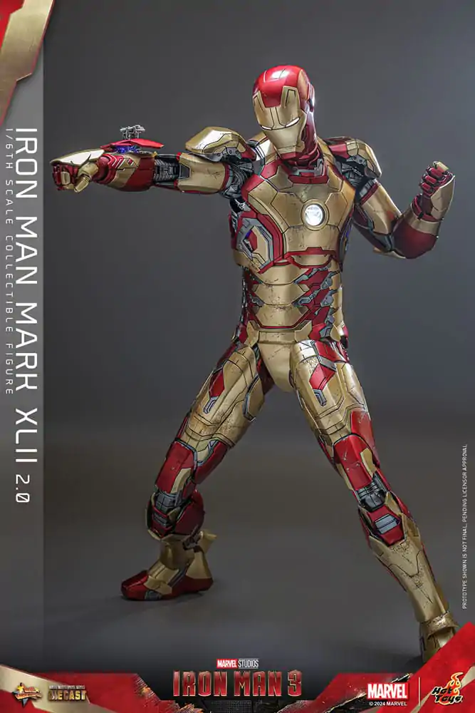 Iron Man 3 Movie Masterpiece Diecast akcijska figura 1/6 Iron Man Mark XLII (2.0) 32 cm fotografija proizvoda