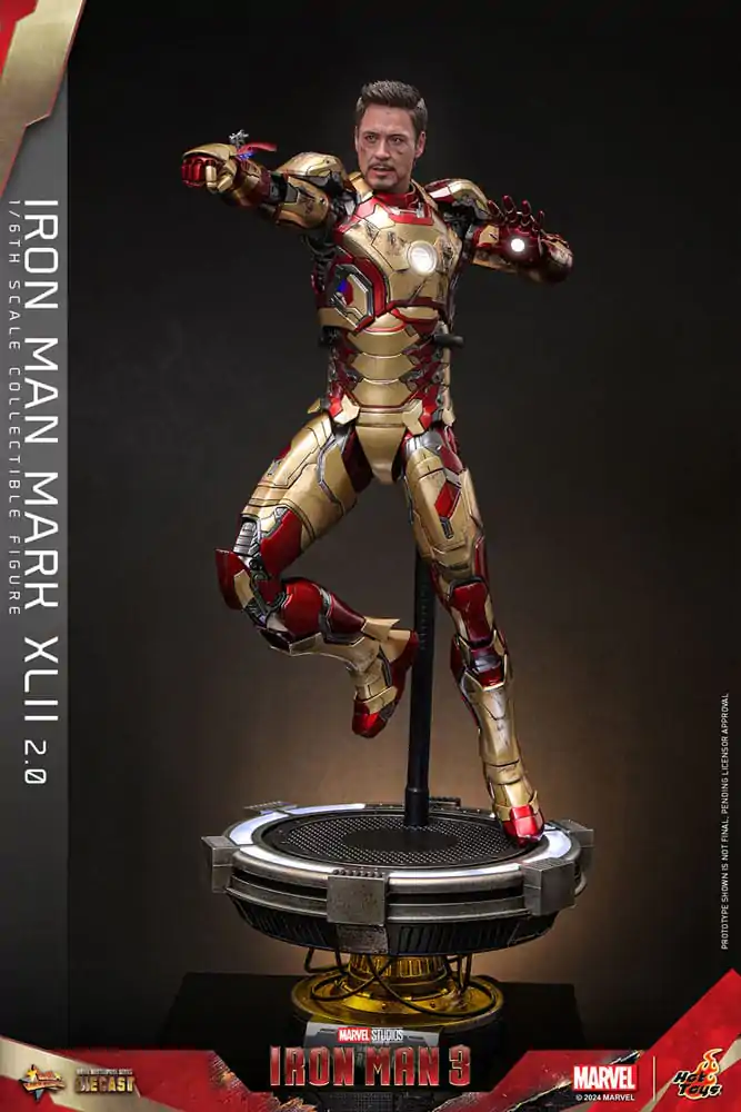 Iron Man 3 Movie Masterpiece Diecast akcijska figura 1/6 Iron Man Mark XLII (2.0) 32 cm fotografija proizvoda