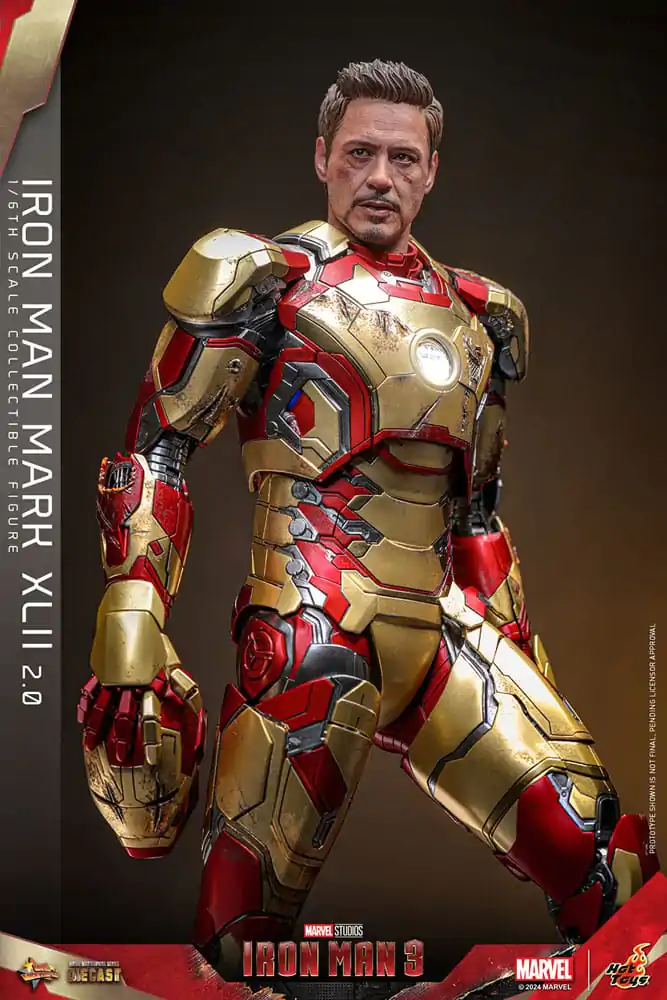 Iron Man 3 Movie Masterpiece Diecast akcijska figura 1/6 Iron Man Mark XLII (2.0) 32 cm fotografija proizvoda