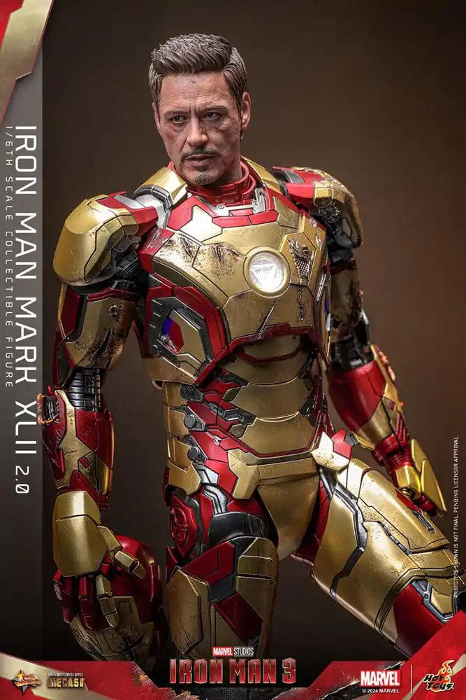 Iron Man 3 Movie Masterpiece Diecast akcijska figura 1/6 Iron Man Mark XLII (2.0) 32 cm fotografija proizvoda