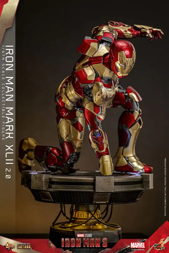 Iron Man 3 Movie Masterpiece Diecast akcijska figura 1/6 Iron Man Mark XLII (2.0) 32 cm fotografija proizvoda