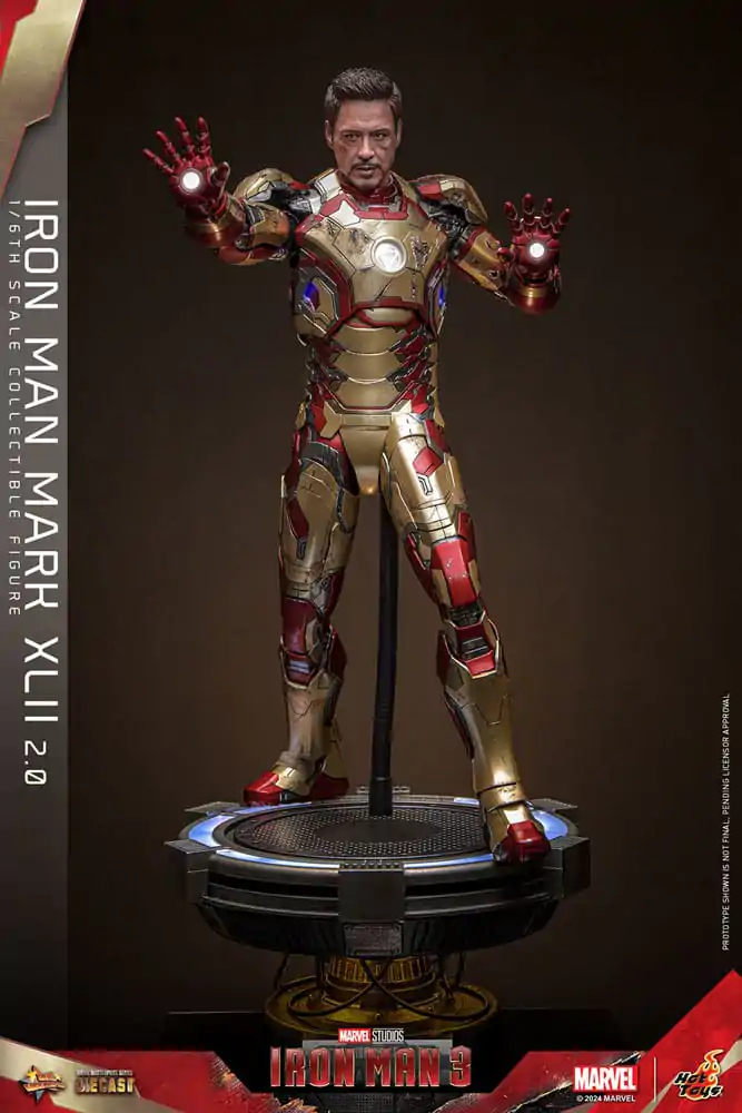 Iron Man 3 Movie Masterpiece Diecast akcijska figura 1/6 Iron Man Mark XLII (2.0) 32 cm fotografija proizvoda