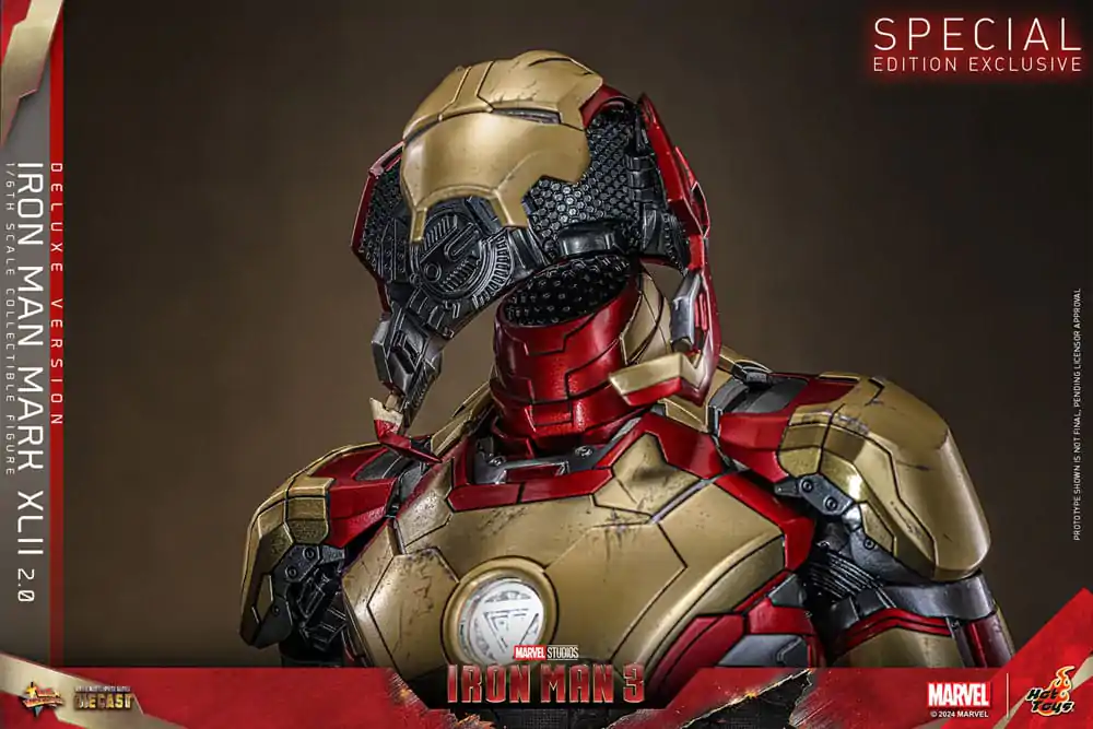 Iron Man 3 Movie Masterpiece Diecast akcijska figura 1/6 Iron Man Mark XLII (2.0) Deluxe 32 cm fotografija proizvoda