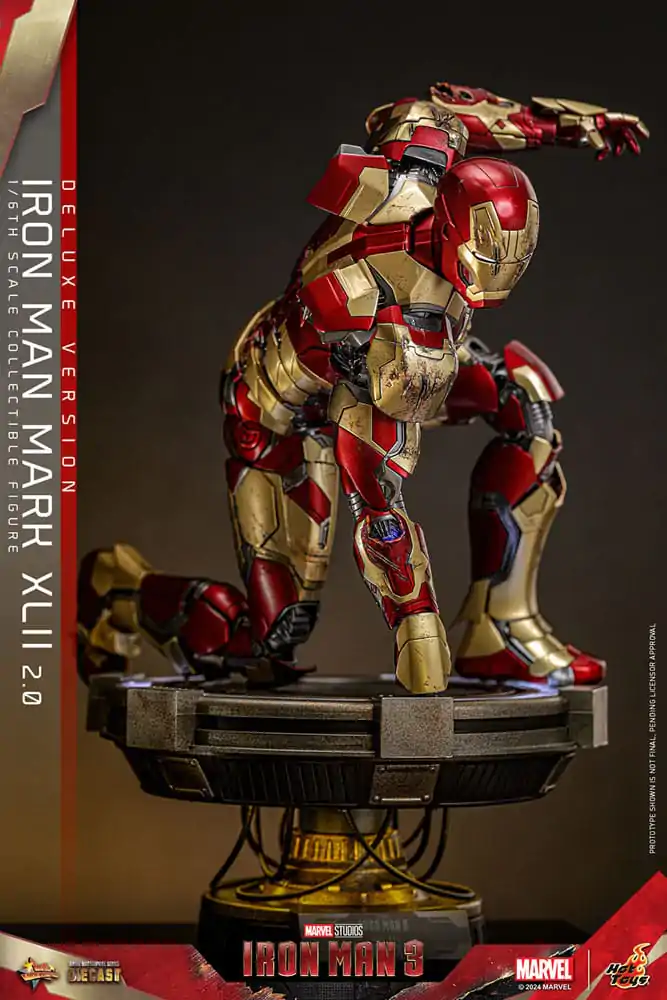 Iron Man 3 Movie Masterpiece Diecast akcijska figura 1/6 Iron Man Mark XLII (2.0) Deluxe 32 cm fotografija proizvoda