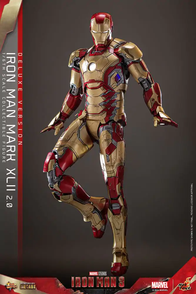 Iron Man 3 Movie Masterpiece Diecast akcijska figura 1/6 Iron Man Mark XLII (2.0) Deluxe 32 cm fotografija proizvoda