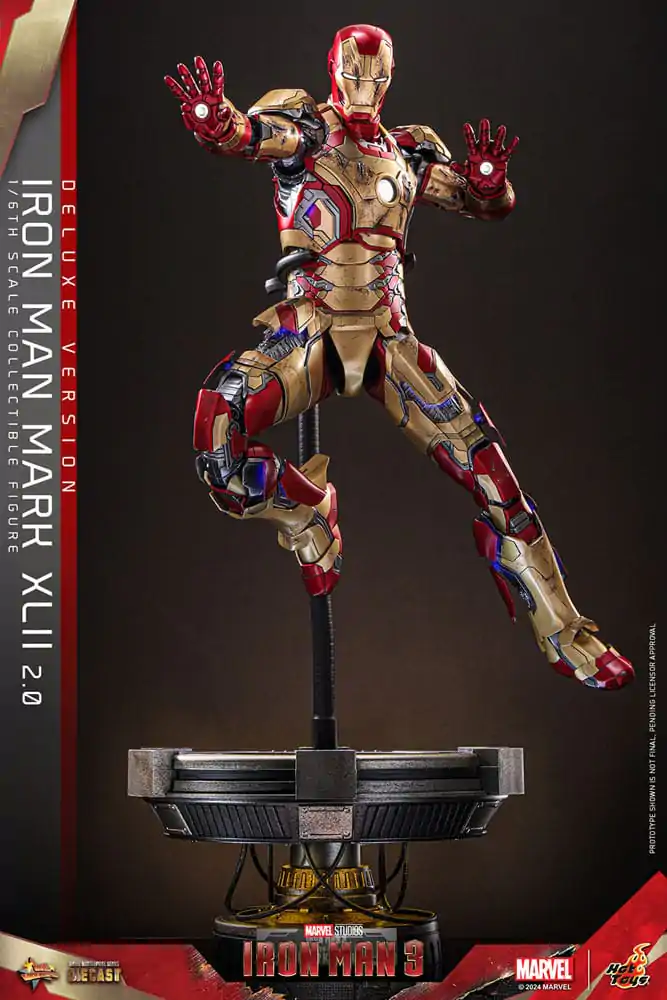 Iron Man 3 Movie Masterpiece Diecast akcijska figura 1/6 Iron Man Mark XLII (2.0) Deluxe 32 cm fotografija proizvoda