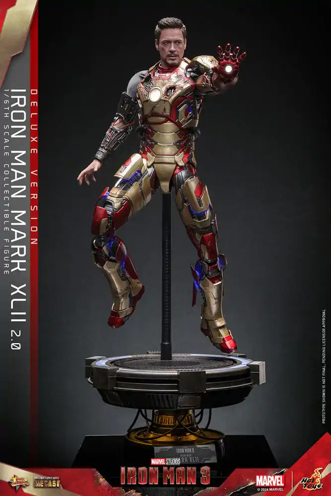 Iron Man 3 Movie Masterpiece Diecast akcijska figura 1/6 Iron Man Mark XLII (2.0) Deluxe 32 cm fotografija proizvoda