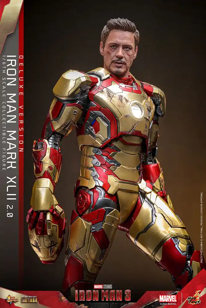 Iron Man 3 Movie Masterpiece Diecast akcijska figura 1/6 Iron Man Mark XLII (2.0) Deluxe 32 cm fotografija proizvoda