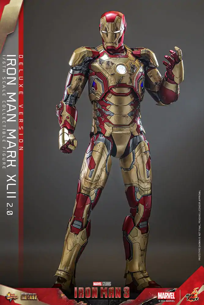 Iron Man 3 Movie Masterpiece Diecast akcijska figura 1/6 Iron Man Mark XLII (2.0) Deluxe 32 cm fotografija proizvoda