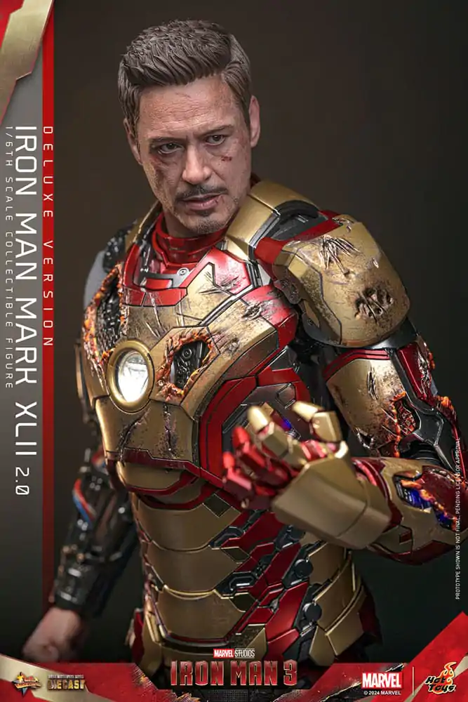 Iron Man 3 Movie Masterpiece Diecast akcijska figura 1/6 Iron Man Mark XLII (2.0) Deluxe 32 cm fotografija proizvoda