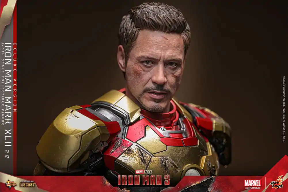 Iron Man 3 Movie Masterpiece Diecast akcijska figura 1/6 Iron Man Mark XLII (2.0) Deluxe 32 cm fotografija proizvoda