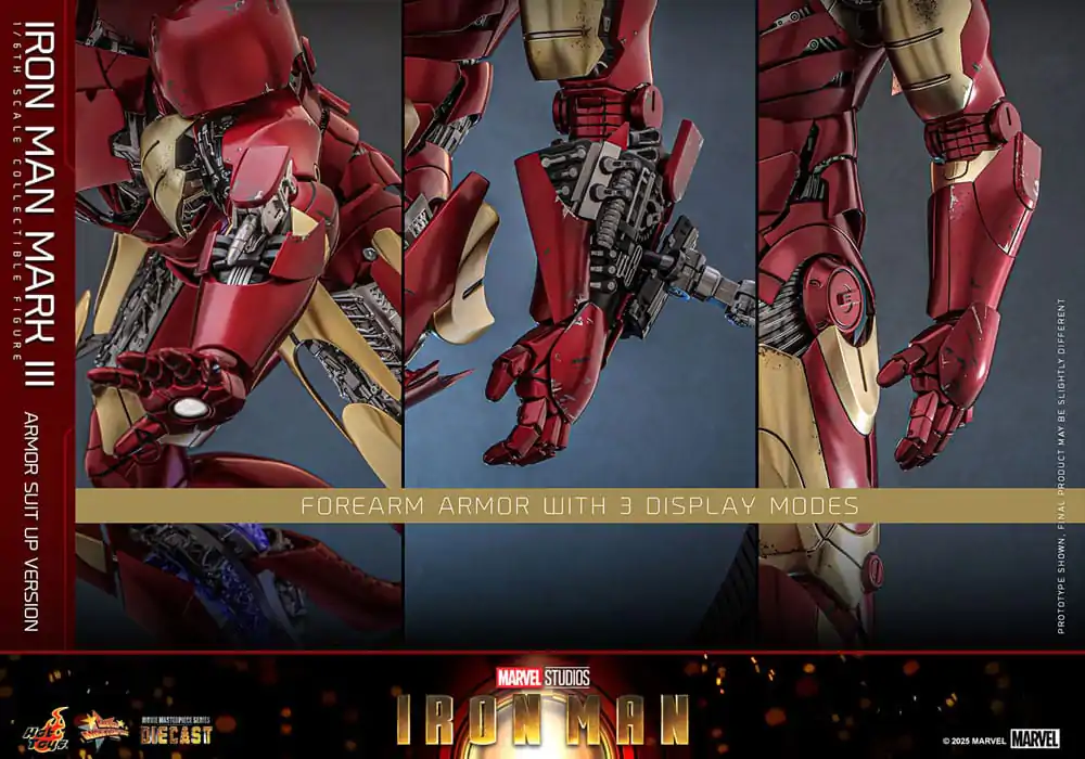 Iron Man Movie Masterpiece Lijevana akcijska figura 1/6 Iron Man Mark III (Armor Suit Up Version) 32 cm fotografija proizvoda
