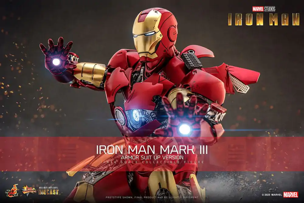 Iron Man Movie Masterpiece Lijevana akcijska figura 1/6 Iron Man Mark III (Armor Suit Up Version) 32 cm fotografija proizvoda