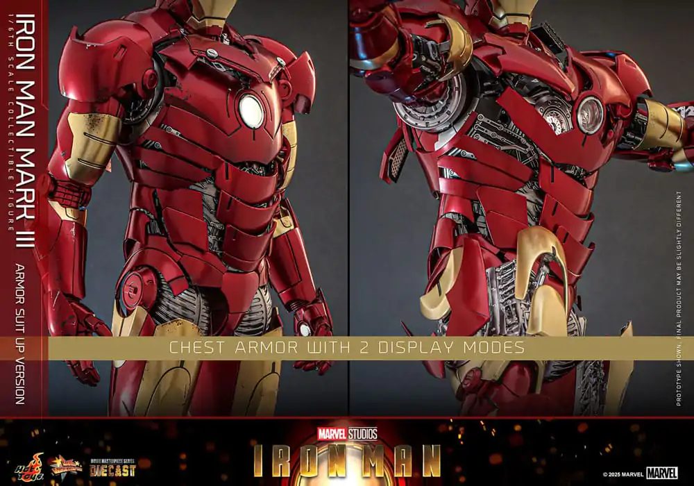 Iron Man Movie Masterpiece Lijevana akcijska figura 1/6 Iron Man Mark III (Armor Suit Up Version) 32 cm fotografija proizvoda