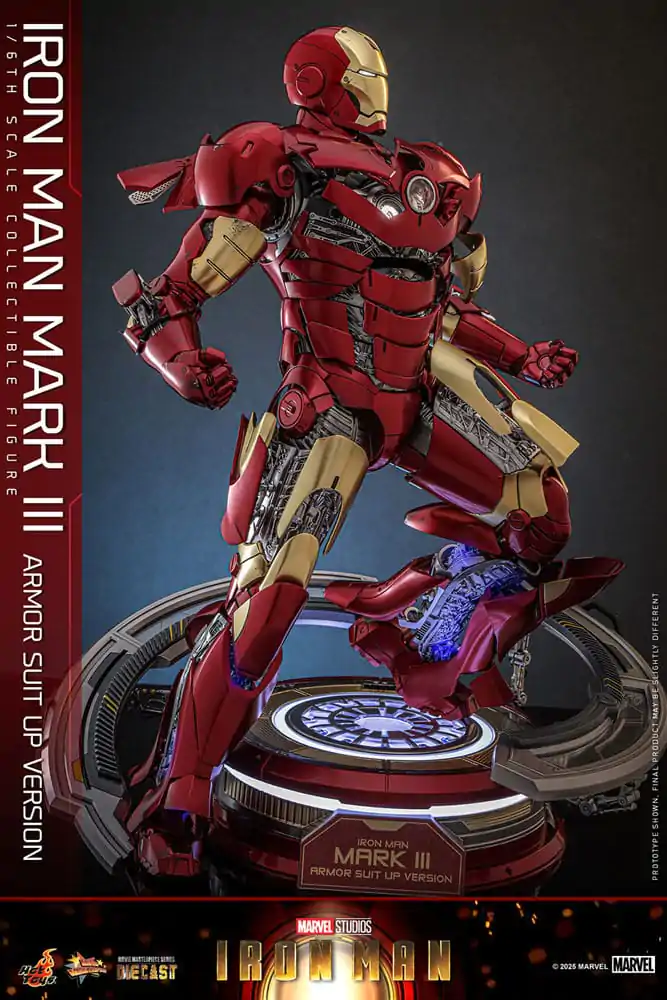 Iron Man Movie Masterpiece Lijevana akcijska figura 1/6 Iron Man Mark III (Armor Suit Up Version) 32 cm fotografija proizvoda