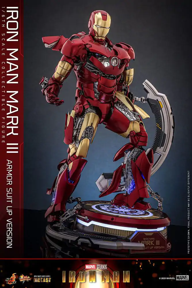 Iron Man Movie Masterpiece Lijevana akcijska figura 1/6 Iron Man Mark III (Armor Suit Up Version) 32 cm fotografija proizvoda